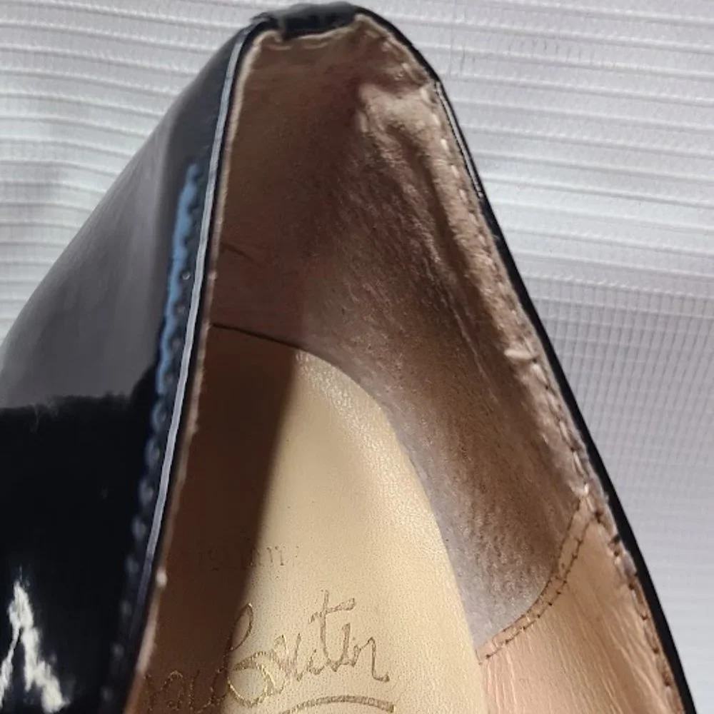 Christian Louboutin Black Patent Leather Heels - Picture 8 of 16